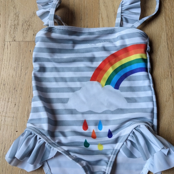 Boutique one piece Rainbow Swimsuit size 12 months - Picture 3 of 3
